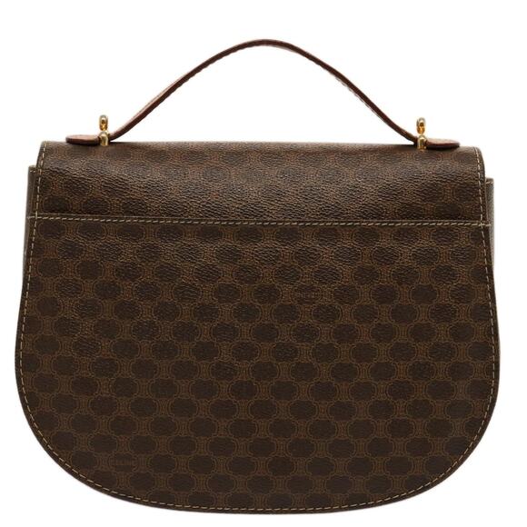 CELINE Macadam Canvas Hand Bag Pvc Brown - Picture 3 of 13